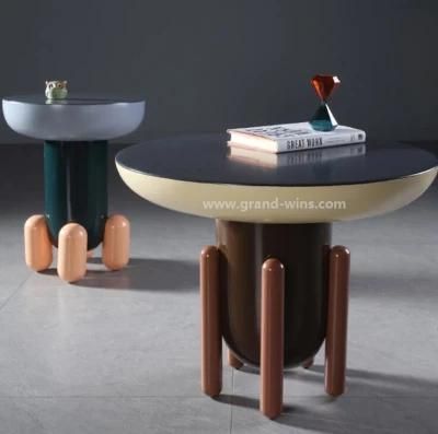 Fancy Fiberglass UFO Explorer Coffee Side Table Modern Round Tea Table