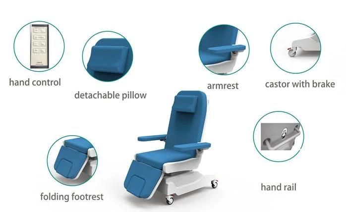 with Armrest Dinning Board IV Pole Adjustable Electric Transfusion Chair