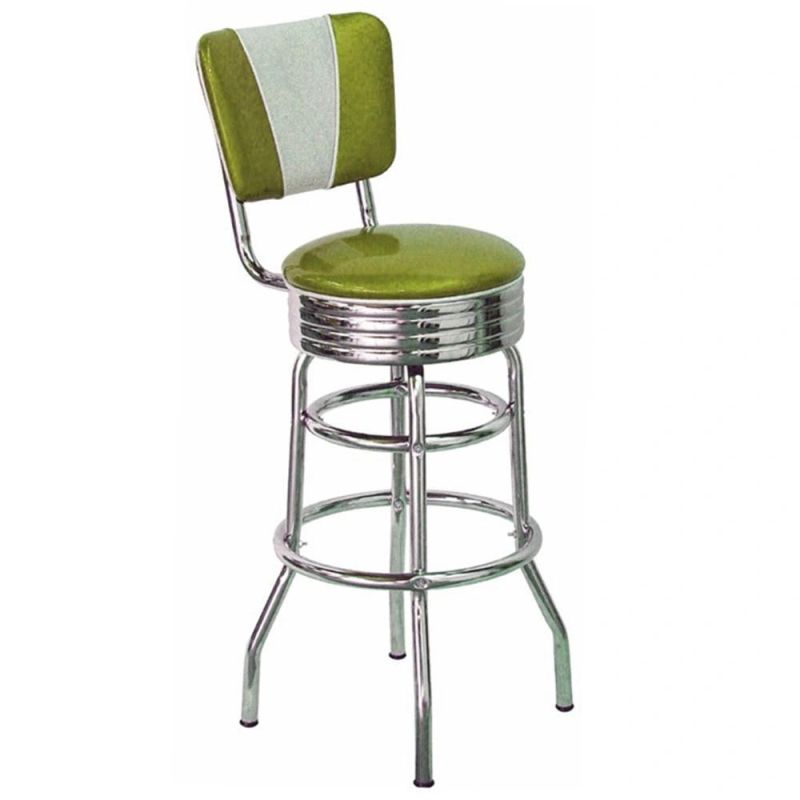 Diner Leather Bar Stool High Chairs Furniture Retro Diner Furniture