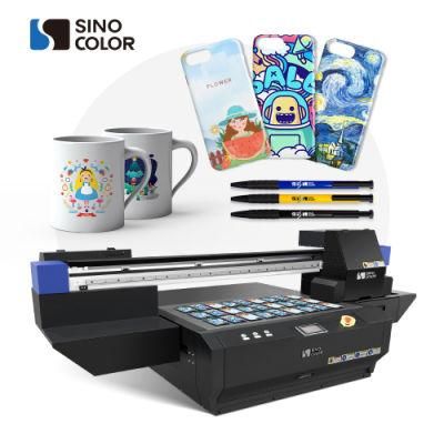 Sinocolor All Material Best Digital I3200 LED UV Flat Bed Pen Glass Bottle Acrylic Inkjet Rotary Printer Machine for Sale