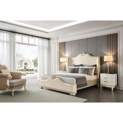 Luxury Wooden Bedroom Set Home Furniture Leather Fabric Bedroom King Size Bed