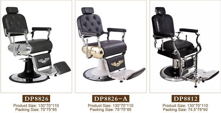 Black Salon Furniture Classic Takara Belmont Reclining Barber Chair for Barbershop