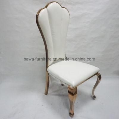 Factory Wholesale Silver Stainless Steel Chair with PU Leather