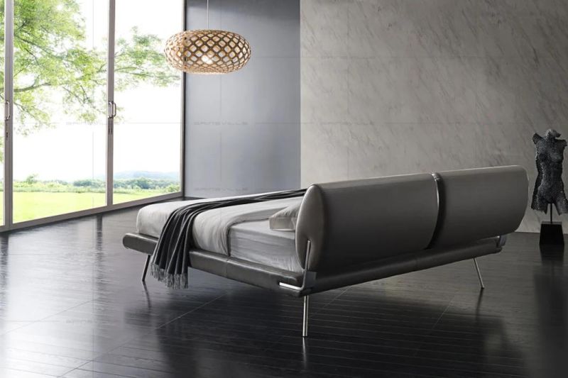 Manufacturer Furniture Italy Bedroom Furnitue Leather Bed King Bed Gc1700