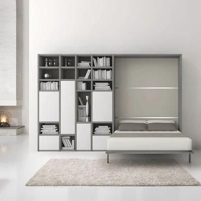Folding Wall Bed Mechanism Wall Bed Murphy Bed with Bookshelf