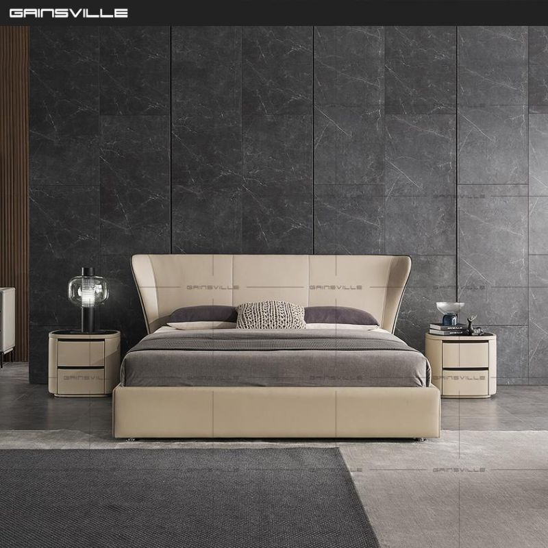 Foshan Manufacture Leather Bed New Arrivals Gc2002