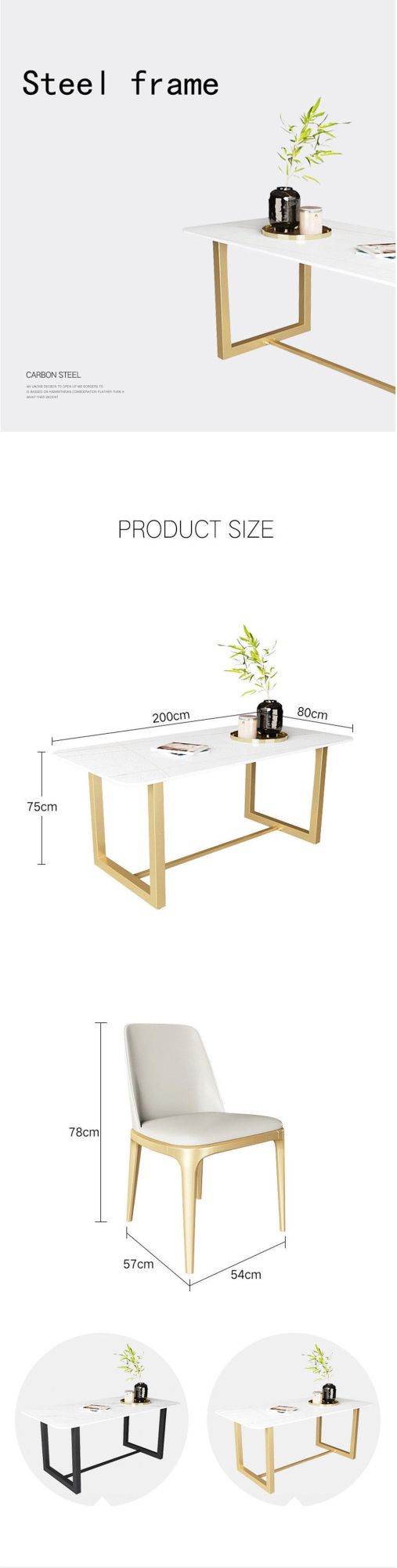 Modern Simple Luxury Marble Bathroom Hoome Furniture Set and Restaurant Outdoor Furniture Dining Table