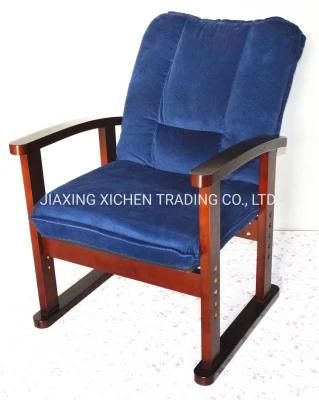 Blue Fabric Hotel Furniture Living Room Sofa Chair with Arm