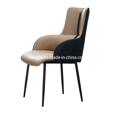 Modern Home Furniture Set Armrest Office Upholstered Leather Dining Chairs