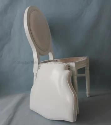 Hot Sell Cheap Price Solid Wood Louis Dining Chair Round Back Xv Chair PU Leather Back Chair for Home or Party Rental