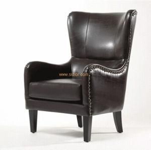 (CL-2206) Antique Hotel Restaurant Furniture for Wooden Leahter Arm Chair