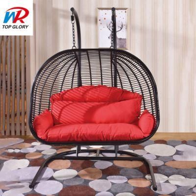 Swinging Canopy Hammock Outdoor Indoor Restaurant Double Seat Garden Patio Rattan Egg Swing Chair