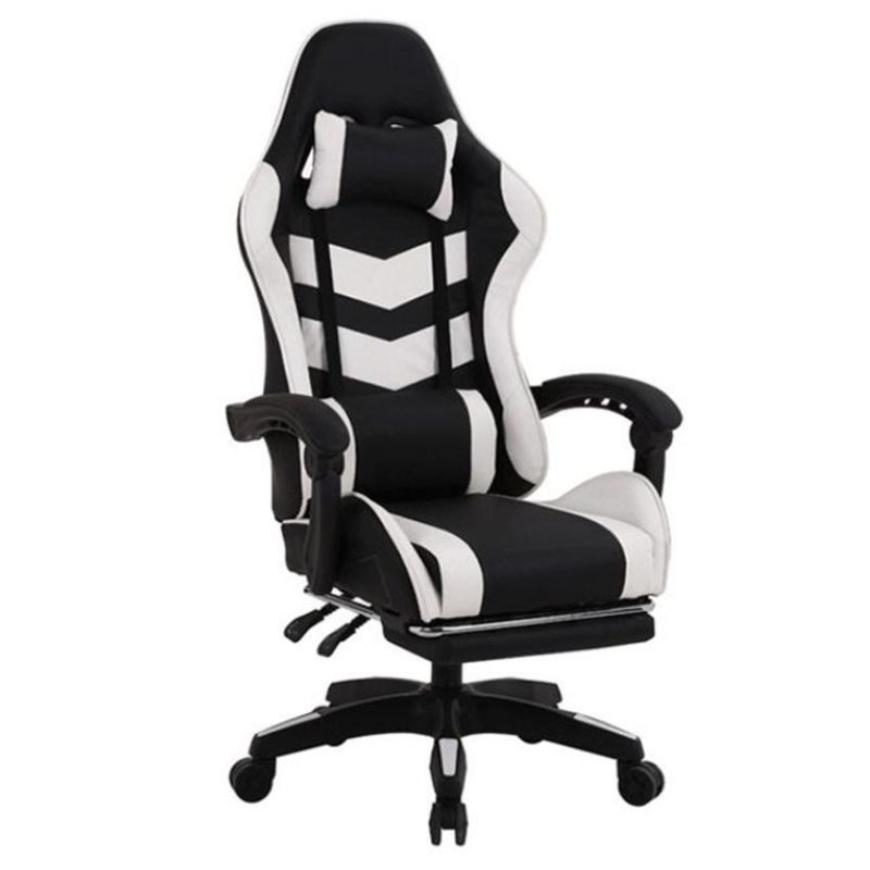 PC Office Racing Computer Reclining Leather Gaming Chair with Footrest