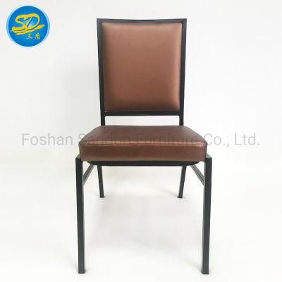 Hot Sale PU Leather Metal Aluminum Iron Banquet Chair for Hotel Event