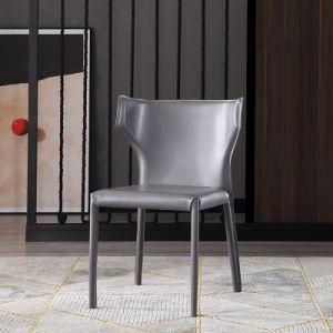Luxurious Popular Design Leather and Metal Legs Dining Chair in Competitive Price for Home Using