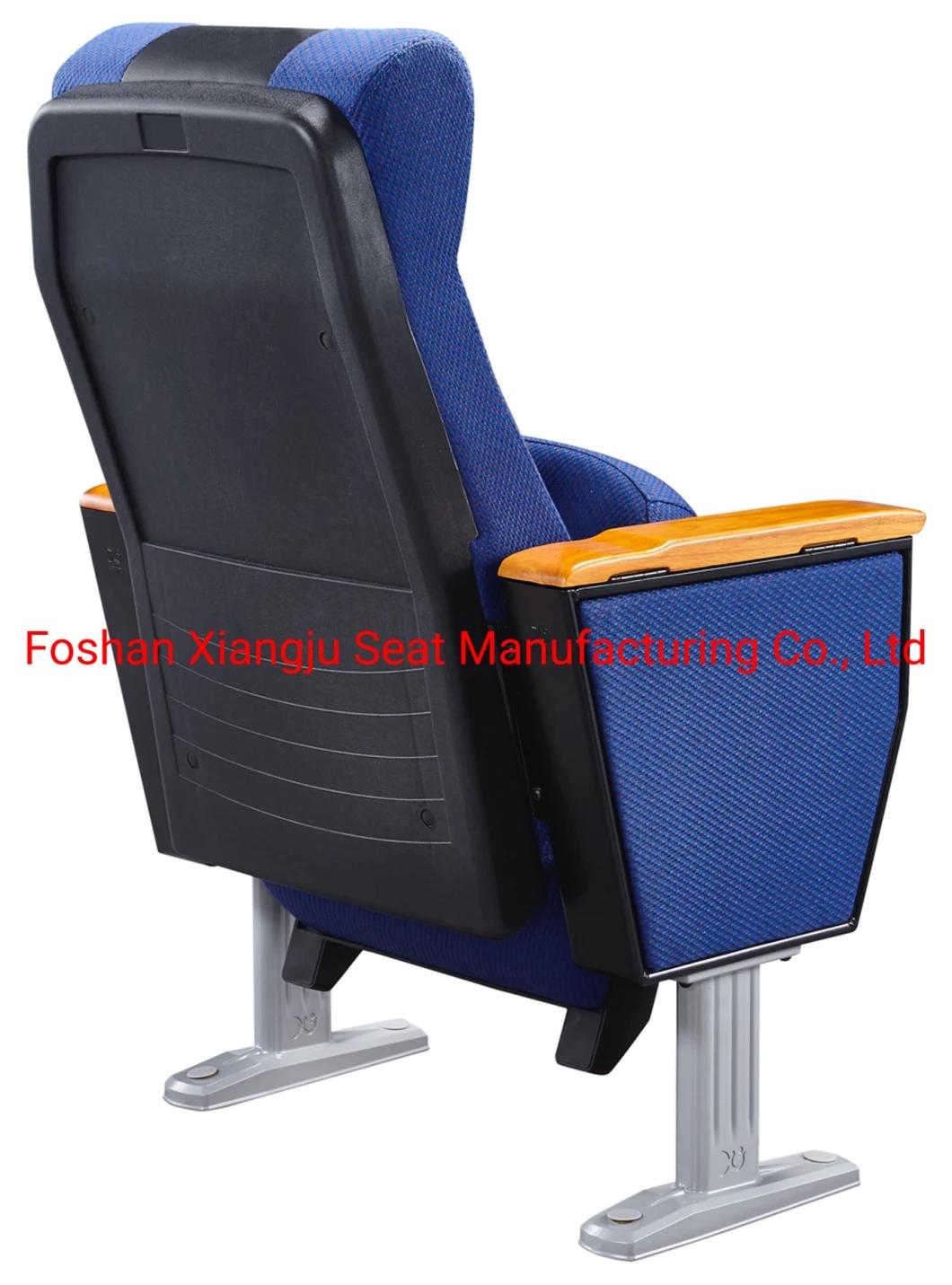 Concert Assembly Hall Foldable Church Used Auditorium Chairs Wooden Armrest, Fabric Auditorium Seating Price
