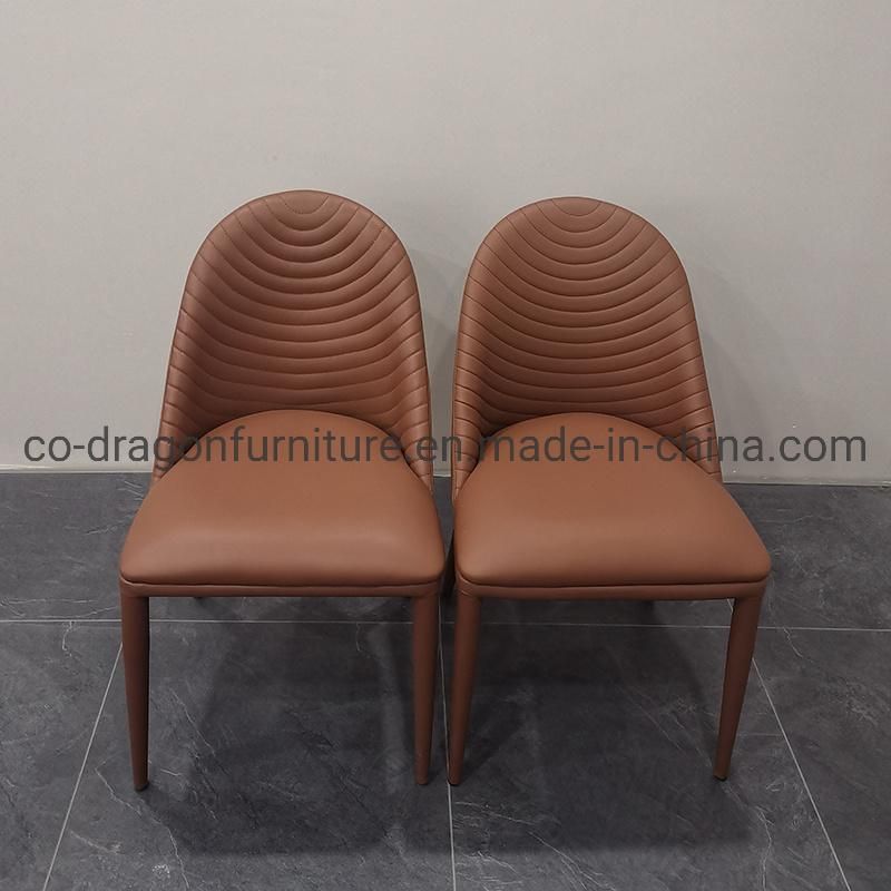 2021 New Design Dining Furniture Steel Leather Dining Chair Set