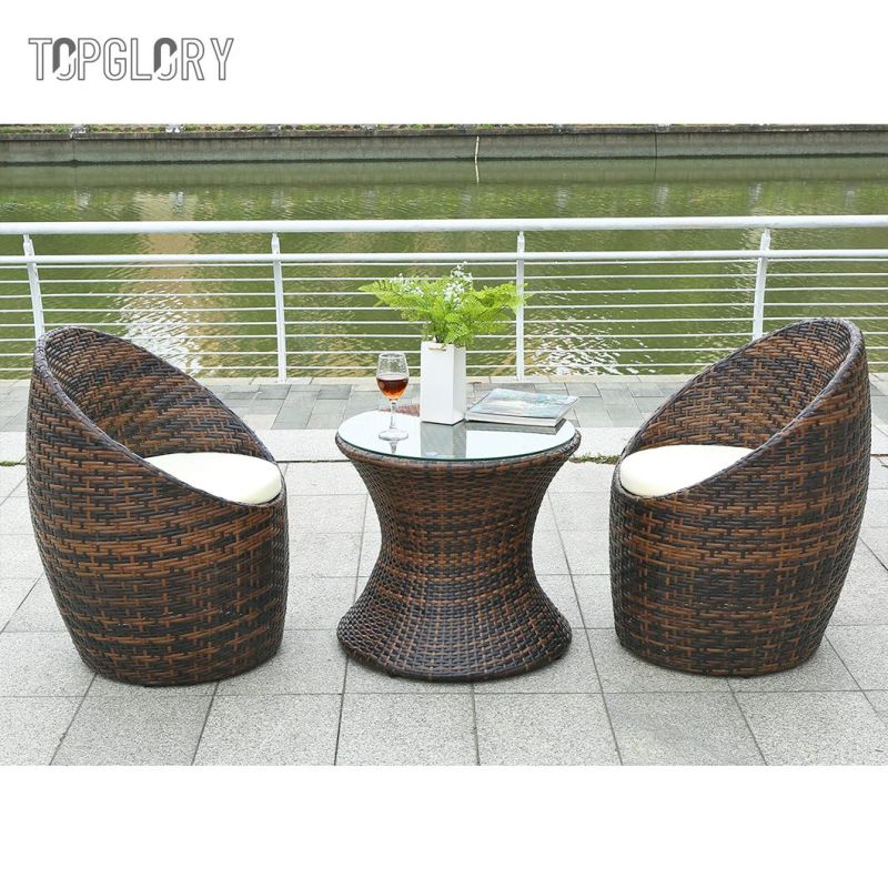 Factory Wholesale Cheap Outdoor Garden Furniture Coffee Table Set Rattan Chair