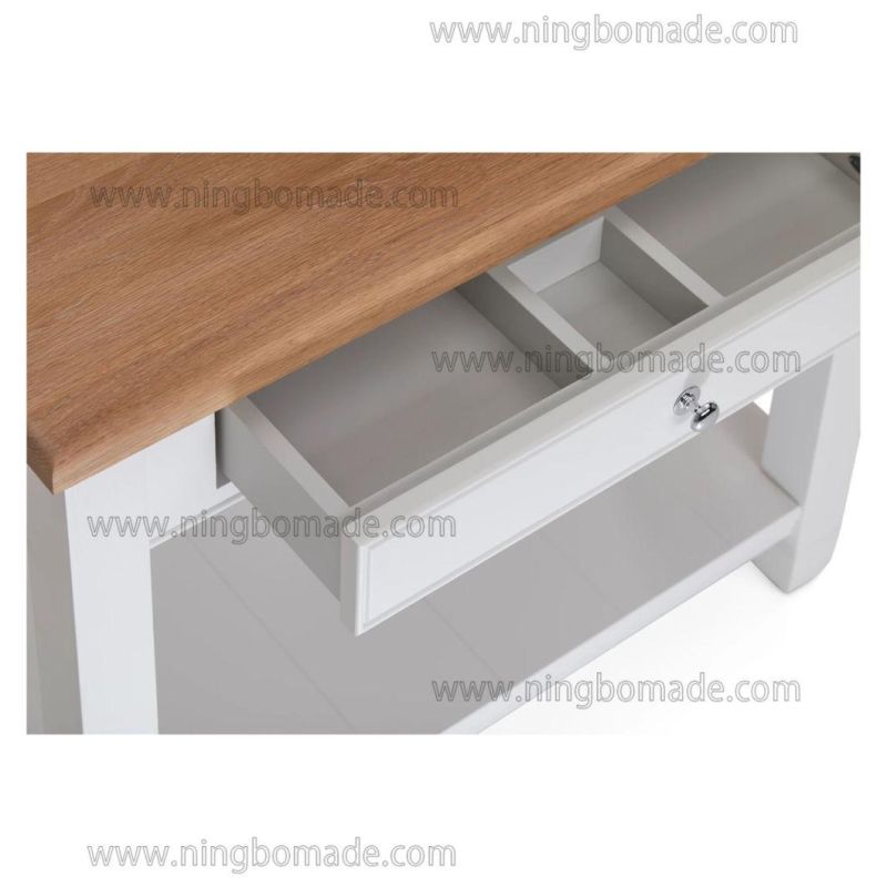 Understated Natural Timbers Furniture White Birch Base Natural Solid Ash Top Single Basin Bathroom Table