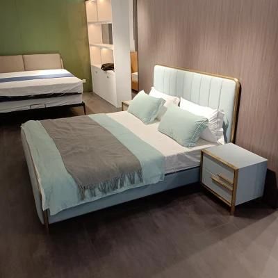 Hot Sale Nordic European Style Bedroom Furniture King Queen Size Metal Bed