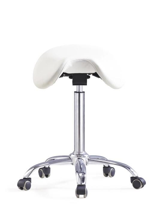 Professional Quality Beauty Salon Master Cutting Stool Styling PU Leather Saddle Stool