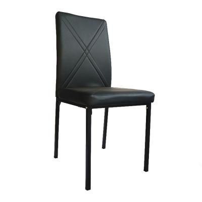 Wholesale Home Furniture PVC Leather Back Cushion Cover Chair PVC Leather Dining Chairs Dining Room Furniture