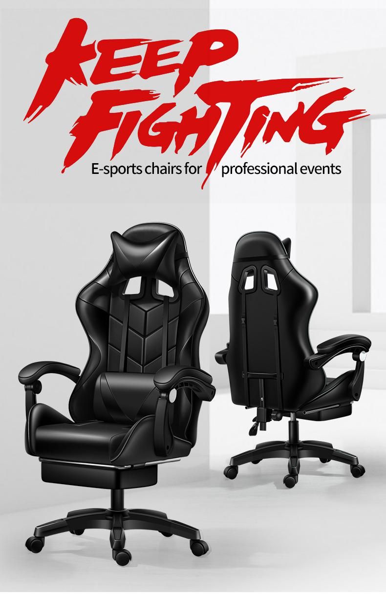 CE Approval Cheap Custom High Back PVC Leather PC Game Computer Office Furniture Racing Gaming Chair with Footrest