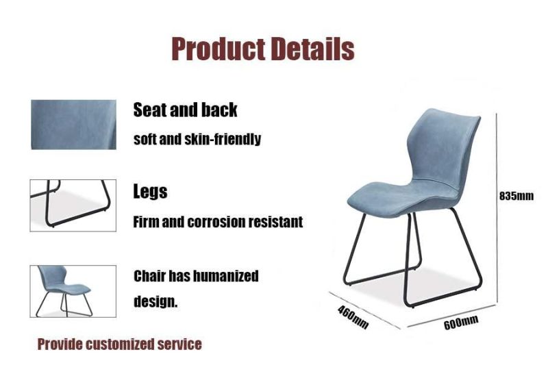 Wholesale Home Restaurant Furniture Cheap PU Leather Dining Chair for Outdoor Bar Use