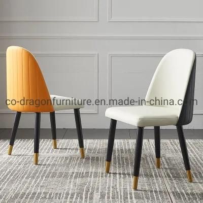 Wholesale Price Dining Furniture Leather Dining Chair with Wooden Legs