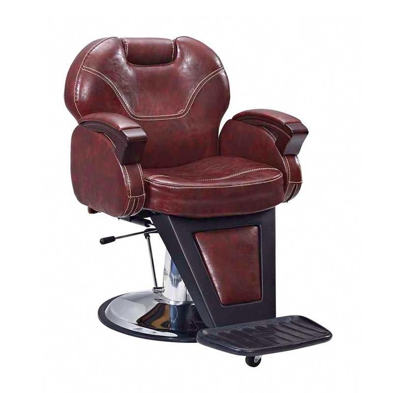 Hl- 8190 2021 Salon Barber Chair for Man or Woman with Stainless Steel Armrest and Aluminum Pedal