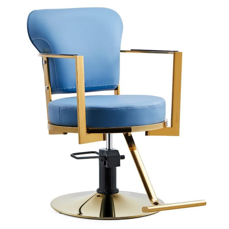 Hl-7256b Salon Barber Chair for Man or Woman with Stainless Steel Armrest and Aluminum Pedal