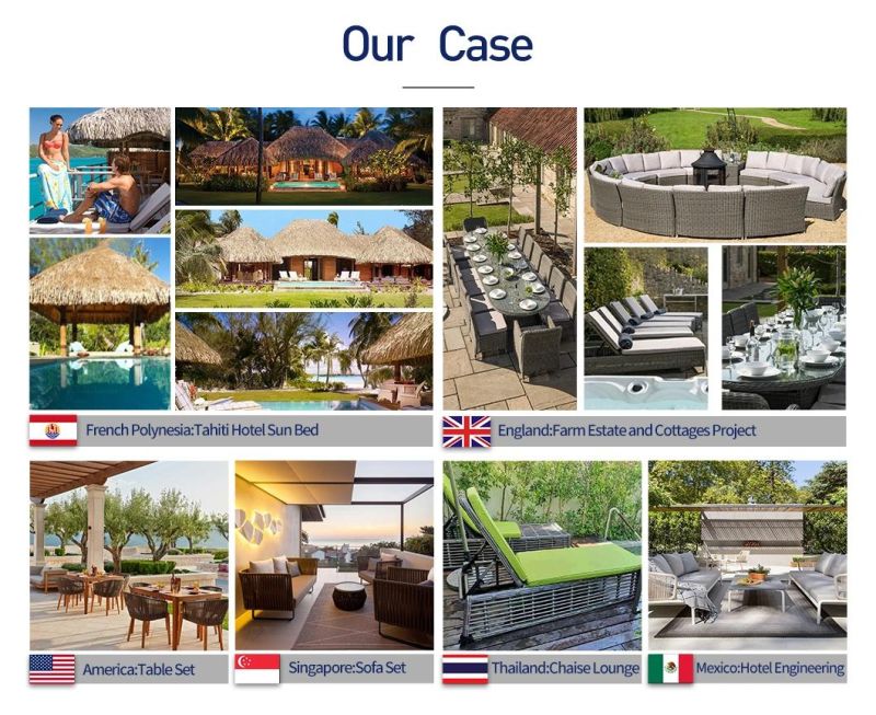 2021 Europe Style Outdoor Furniture Wicker Rattan and Garden Patio Sofa Set