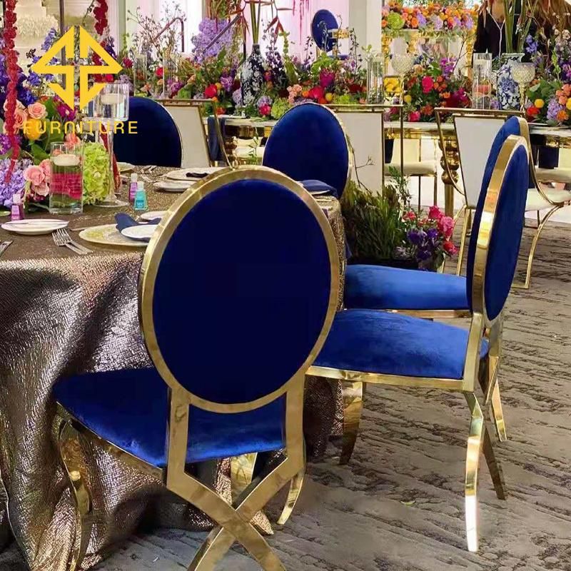 Sawa Luxury Wedding Banquet Hotel Multi-Color Cross-Leg Velvet Dining Chair