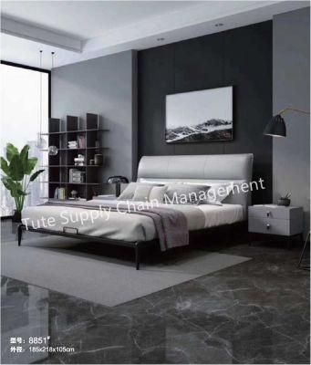 Modern Simple Bedroom Furniture Double Leather Bed