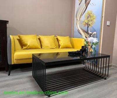 Business Meeting Guests Minimalist Style Sofa Office Complete Sofa Coffee Table Combination Office Leather