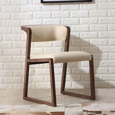 Nordic Hotel Furniture Fashion/Scandinavian Dining Room Chair for Restaurant Leather Seat