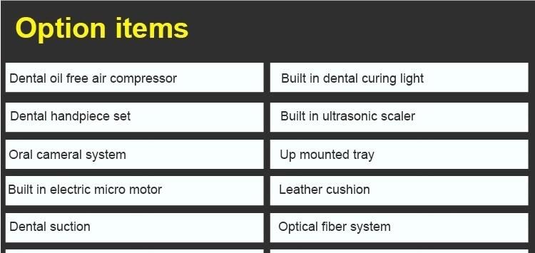 Dental Manufacturer for Hospital Dental Equipment Supply Dental Chair