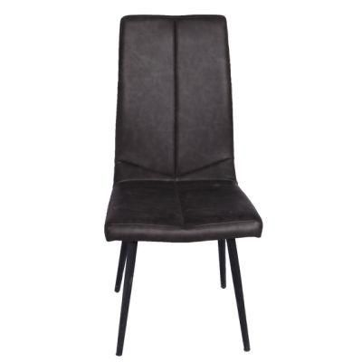 Cheap Metal High Back Restaurant Chair Dining Room Chairs Modern Style Leather Dining Chair