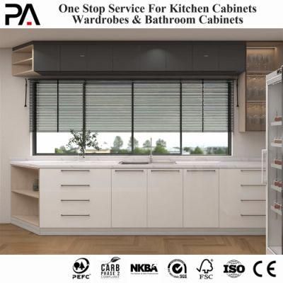 PA Wooden Kitchen Pantry Glass Door Designs Solid Wood Kitchen Cabinet