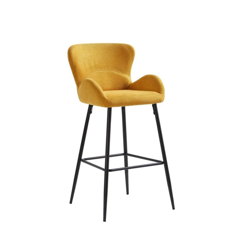 Bar Chair Home Tall Nordic Metal Luxury Gold Velvet Kitchen Leather High Modern Stools Chair Bar Furniture for Bar Table Chinese