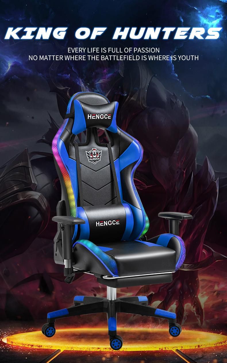 Swiveling CE Certified Video Computer E-Sports Seat Game Racing RGB Chair for Gamer