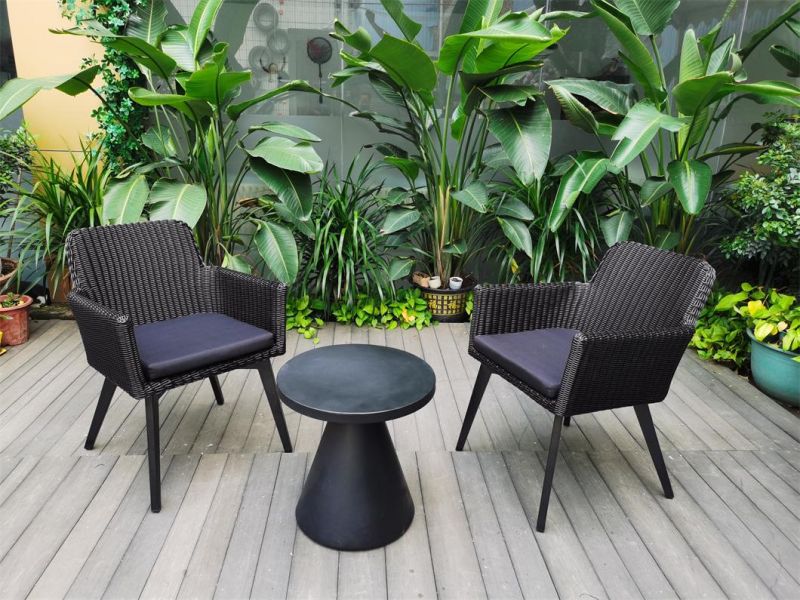 Aluminum Rattan Outdoor Furniture Waterproof Garden Coffee Table and Chairs Set