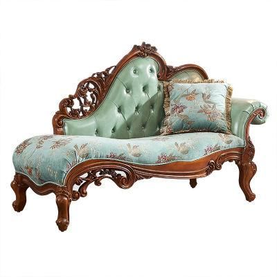 Antique Leather Chaise Lounge Chair in Optional Chaise Sofa Chairs Color and Cover Material