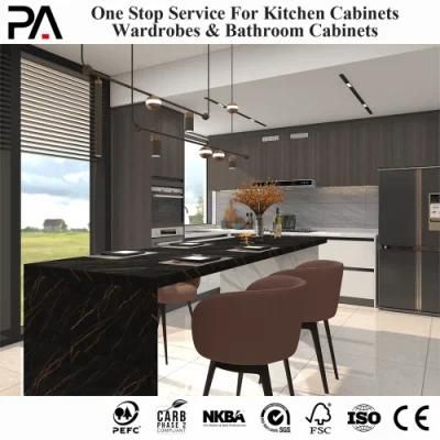 PA Low Cost Project Classic Luxury Australia 2022 Modular High Gloss Moduler Kitchen Cabinets