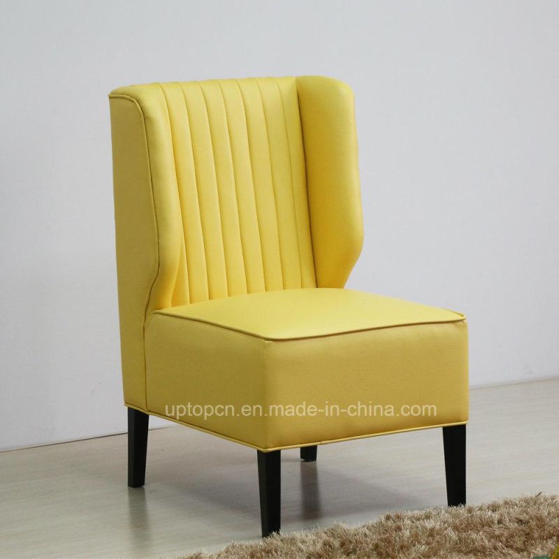 (SP-HC578) China Modern Leather Hotel Sofa Chair Wooden Legs