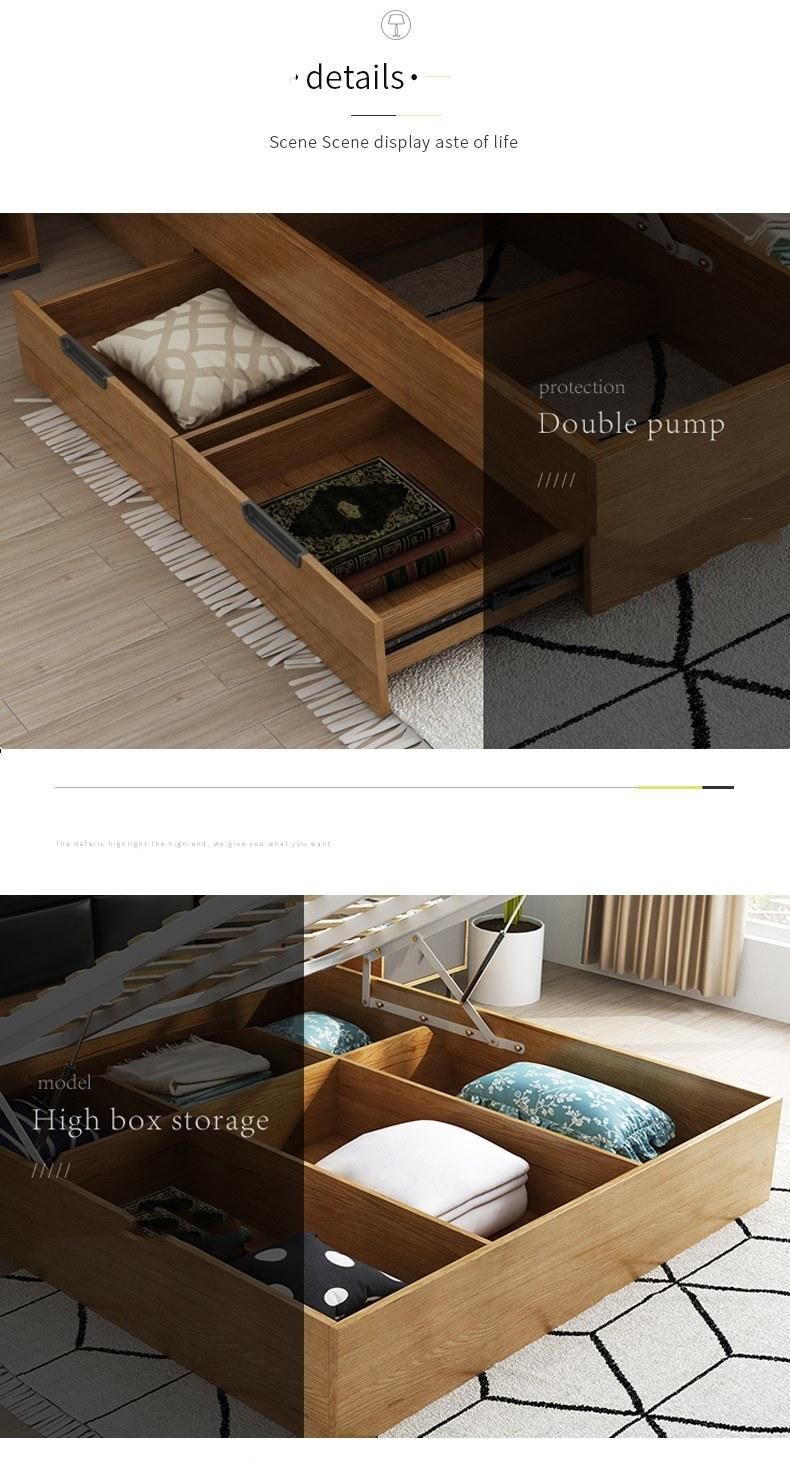 Modern Designs King Size Japanese Style Wood Bedroom Furniture Set