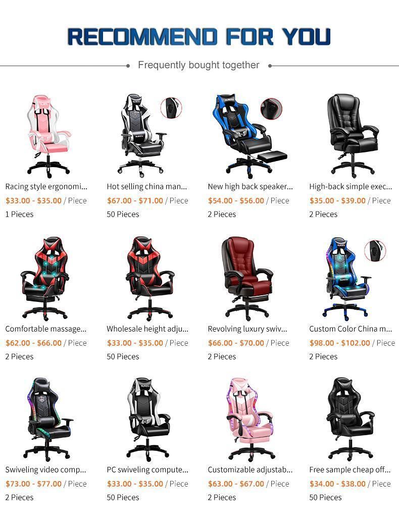 CE Approval Custom China Wooden Frame LED PU Leather Office Adult Ergonomic RGB Racing Computer PC Gamer Gaming Chair for Sale