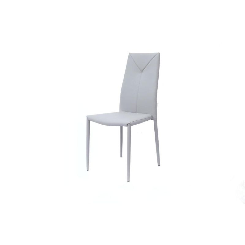 Wholesale Home Banquet Furniture PU Faux Leather High Back Dining Steel Chair for Outdoor