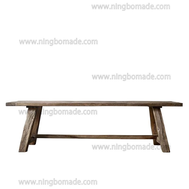 Rough-Hewn Planks Furniture Rustic Nature Reclaimed Oak Farm House Dining Table