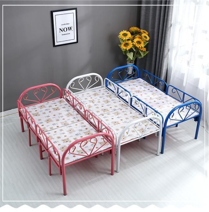 Single Folding Metal Bed Factory Direct Selling Steel Kids Bed